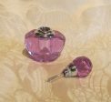 Murano Glass Perfume Bottle Art Glass Silver Purple Bottle Supply