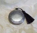 Victorian Djer Kiss Compact 1920s Silver Plated Powder Compact Cheap