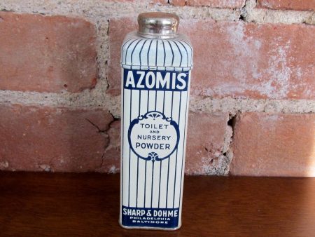 Vintage Advertising Baby Powder Tin Azomis Talcum Powder Nursery Sharpe & Dohme Online Sale