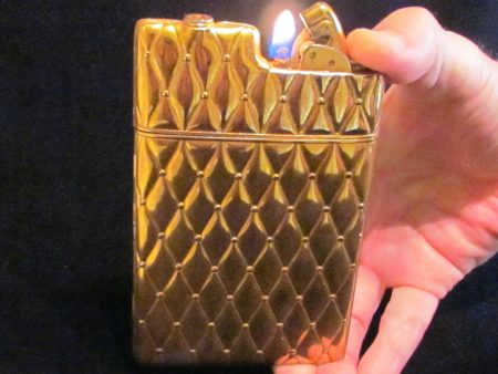 Vintage Gold Case Lighter Evans Cigarette Case Lighter Art Deco Case 1940 s Working Sale