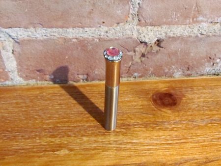 Gold Rhinestone Lipstick Lighter  Vintage Richard Hudnut Red Flare Jeweled Tube Lighter Discount