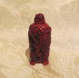 Carved Cinnabar Chinese Perfume Bottle Asian Snuff Holder Supply