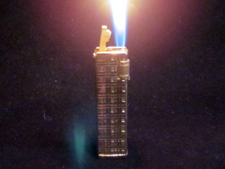 Vintage Gold Plated Butane Lighter Working Condition on Sale