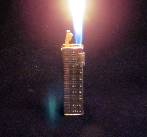 Vintage Gold Plated Butane Lighter Working Condition on Sale