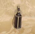 Ronson Senator Table Lighter 1950s Brown Leather Chrome Working Lighter Discount