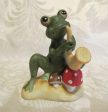 Vintage Lefton China Frog Hand Painted Frog Playing Saxophone Sale