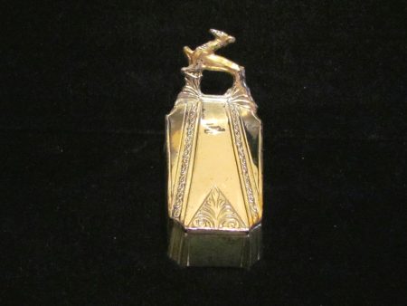 1920s Art Deco Silver Plated Powder Box Coffin Gazelle Weidlich Brothers Beauty Box Rare on Sale