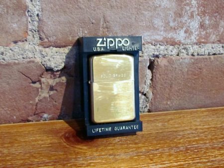 Vintage Zippo 254 Solid Brass Pocket Lighter USA Unused In Original Case For Discount