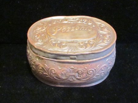 1912 Pozzoni s Powder Tin Antique Powder Box Vanity Accessory Very Rare Cheap