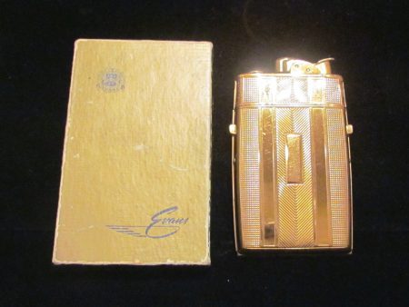 1940 s Evans Cigarette Case Lighter Gold Working Original Box Stunning Condition Discount