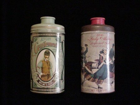 Vintage Avon Powder Tin His And Hers Set Of 2 Tins Excellent Condition Hot on Sale