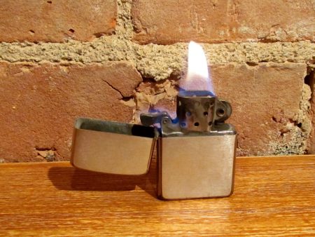 Vintage Zippo Stainless Steel Pocket Lighter Working Condition Online Sale