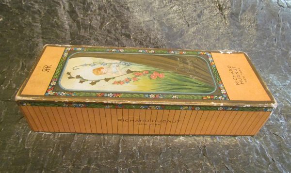 Rare Richard Hudnut Perfume & Powder Box Gift Set 1920 s Perfume Vintage Three Flowers For Sale