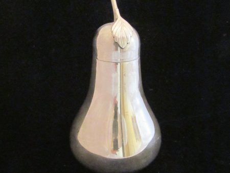 Estee Lauder Pear Powder Jar Silver Dusting Powder Sugar Shaker Vintage Aliage Rare For Sale