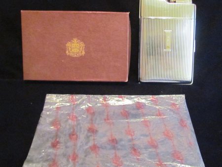 Silver Evans Cigarette Case Lighter Art Deco Boxed Working Case Lighter For Sale