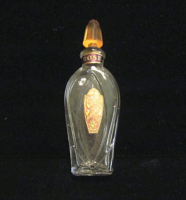 Vintage Perfume Bottle 1920s Rose L Odeur Perfumes Bottle Art Deco In Original Box Excellent Condition For Sale