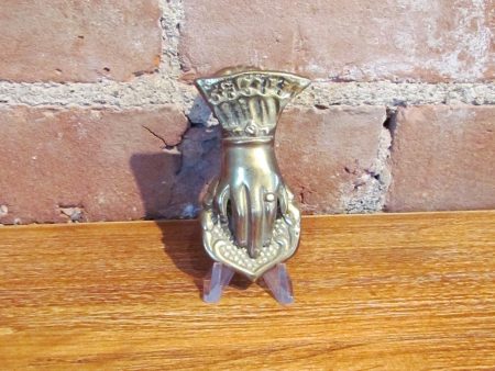 Victorian Ladies Hand Paper Clip Brass Card Holder Cheap