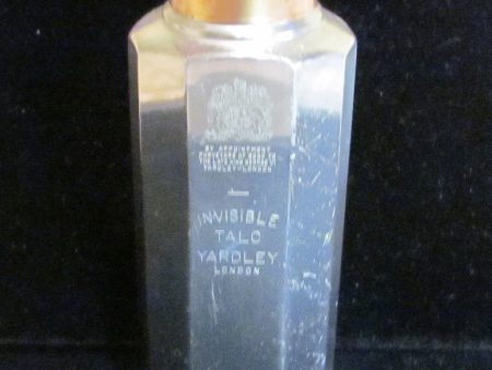 Art Deco Yardley Powder Tin Invisible Talcum Powder Vintage Silver Powder Container Full & Unused Online Hot Sale