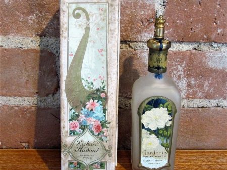 Richard Hudnut Gardenia Toilet Water Frosted Glass Perfume Bottle In Original Box Cheap