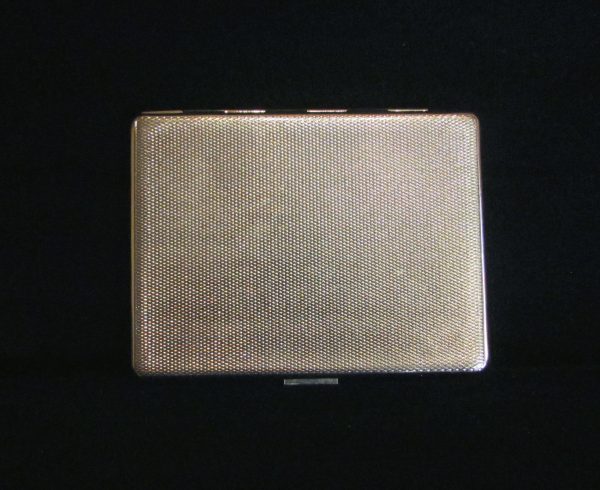 EMU Chrome Cigarette Case Art Deco Business Card Case Credit Card Holder on Sale