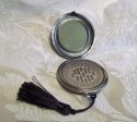 Victorian Djer Kiss Compact 1920s Silver Plated Powder Compact Cheap