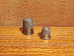 Antique Sterling Silver Sewing Thimbles 2 Hallmarked Sterling on Sale