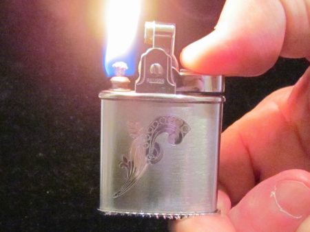 Silver Ronson Princess Lighter Pocket Purse Lighter Working Mint Condition Supply