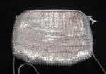 1950s Silver Mesh Purse Whiting Davis Shoulder Bag Clutch Purse Sale