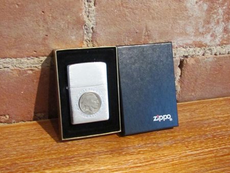 Vintage Zippo American Frontier 1936 Buffalo Nickel Pocket Lighter USA NIB Sale