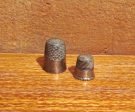 Antique Sterling Silver Sewing Thimbles 2 Hallmarked Sterling on Sale