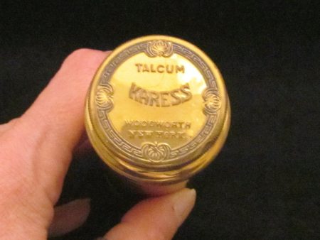 1920s Powder Tin Karess Woodworth Tin Talcum Tin Vintage Powder Tin Art Deco Tin Discount