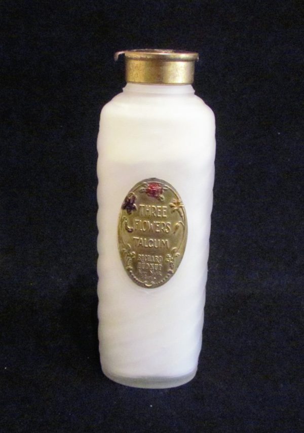 Three Flowers Richard Hudnut Talcum Powder Bottle Powder Bottle Excellent Condition Cheap