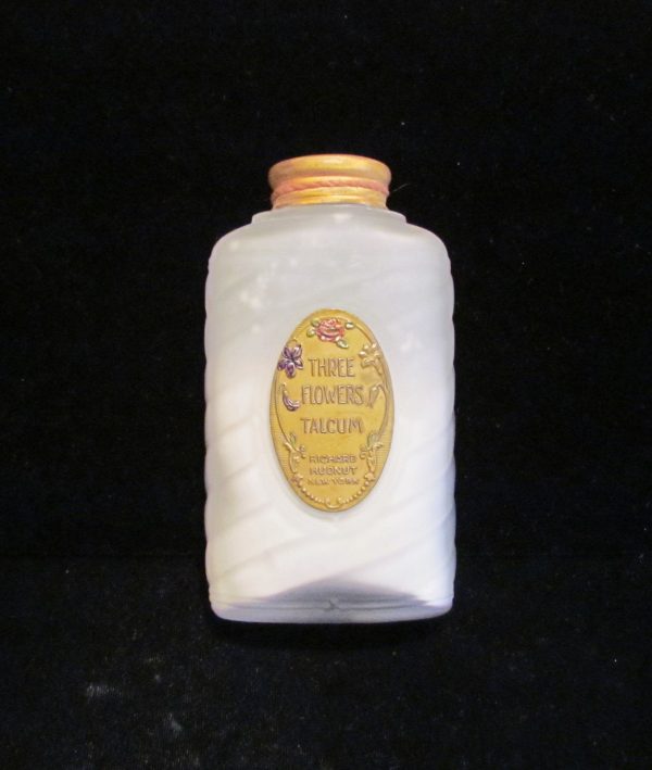 1920 s Perfume Bottle Vintage Powder Richard Hudnut Powder Three Flowers Powder Talcum Powder Bottle RARE Online now