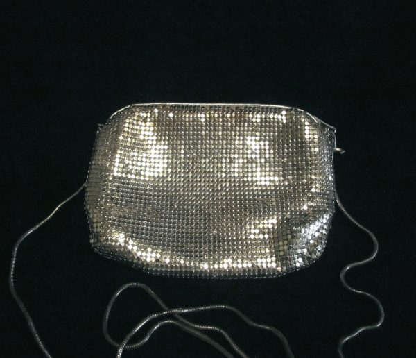 1950s Silver Mesh Purse Whiting Davis Shoulder Bag Clutch Purse Sale