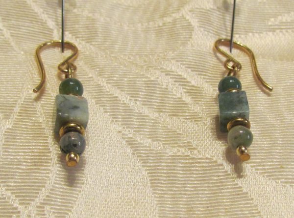 14kt GF Necklace & Earrings Set Green Aventurine Cleopatra Nile OOAK Beaded Necklace Set 14kt Gold Filled Earrings Online