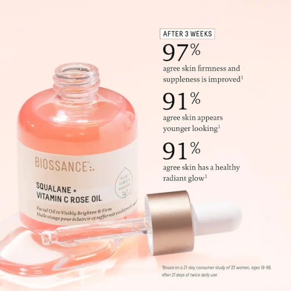 Biossance Squalane + Vitamin C Rose Firming Oil Online