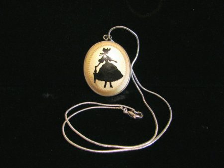 Victorian Guilloche Enamel Pendant Powder Compact Necklace With Sterling Silver Chain For Discount