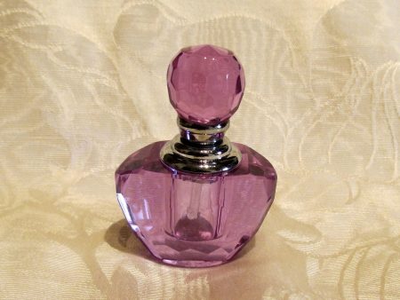 Murano Glass Perfume Bottle Art Glass Silver Purple Bottle Supply