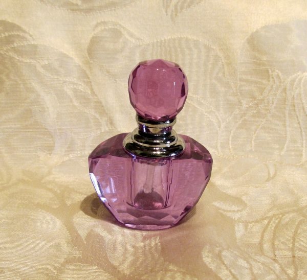 Murano Glass Perfume Bottle Art Glass Silver Purple Bottle Supply