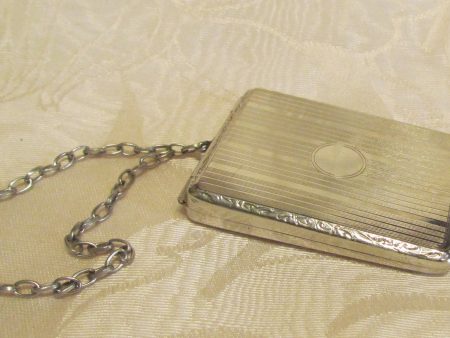 Antique EAM Match Safe Chatelaine Vesta Silver Edwardian Nickel Silver Case Hot on Sale