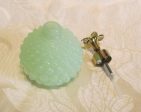 1940s Atomizer Perfume Bottle Green Hobnail Depression Glass Floral Top Excellent Working Condition Cheap