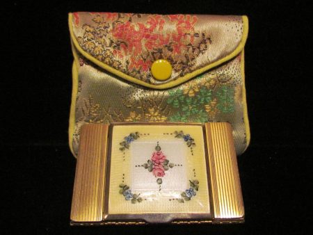 1930s La Mode Guilloche Enamel Powder Rouge And Lipstick Compact Excellent Condition Discount