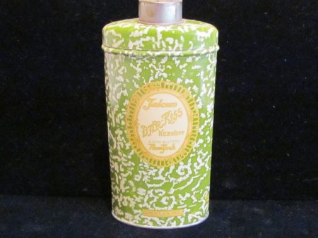 1920s Djer Kiss Powder Tin Kerkoff Talcum Powder Tin on Sale