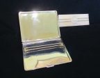 EMU Chrome Cigarette Case Art Deco Business Card Case Credit Card Holder on Sale