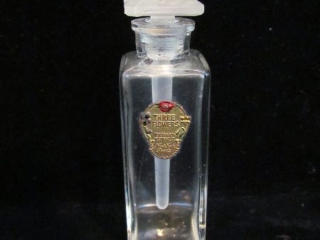 Antique Three Flowers Perfume Bottle Richard Hudnut Fashion