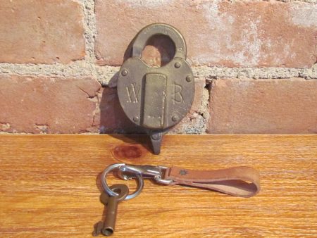 Antique Wilson Bohannon Co Brass Lock With Key W B Brooklyn Discount