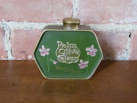 Violet Of The Nile Talcum Powder Tin Palm Olive 1919 Palmolive Tin Rare Online Hot Sale