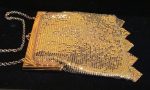 Art Deco Gold Purse Whiting Davis 1940s Mesh Purse Mint Condition Evening Handbag For Discount