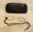 12Kt GF Pince Nez Eyeglasses Victorian Spectacles With Necklace And Case Online Hot Sale