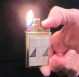 Musical Mother Of Pearl Lighter 1950 s Gold Cigarette Lighter Crown Novelty Music Original Box Working on Sale